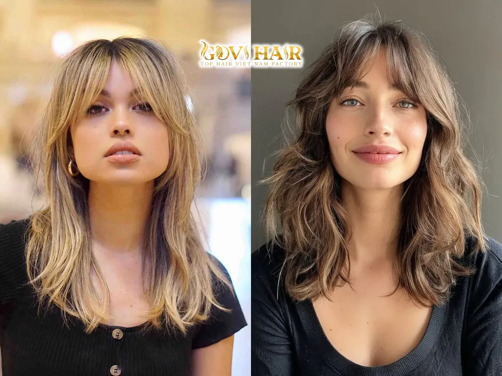 Side-Swept Bangs is one of the best square shaped hairstyles