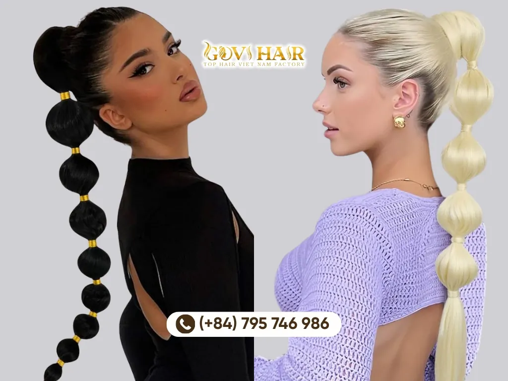 The bubble straight ponytail is the cutest trend.