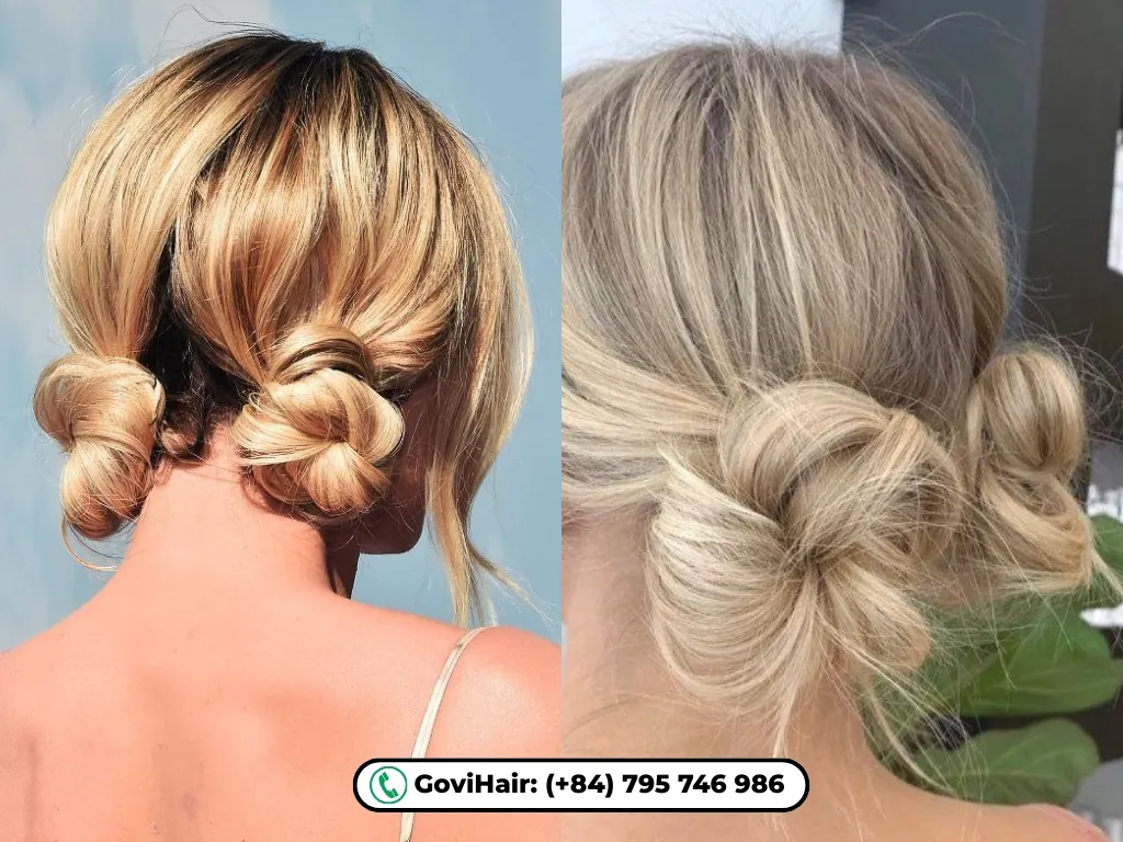easy bun styles for short hair​