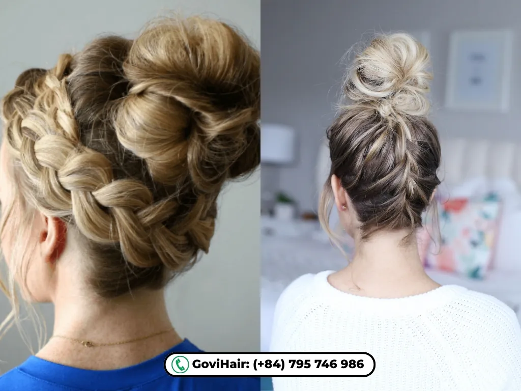 short hair bun styles