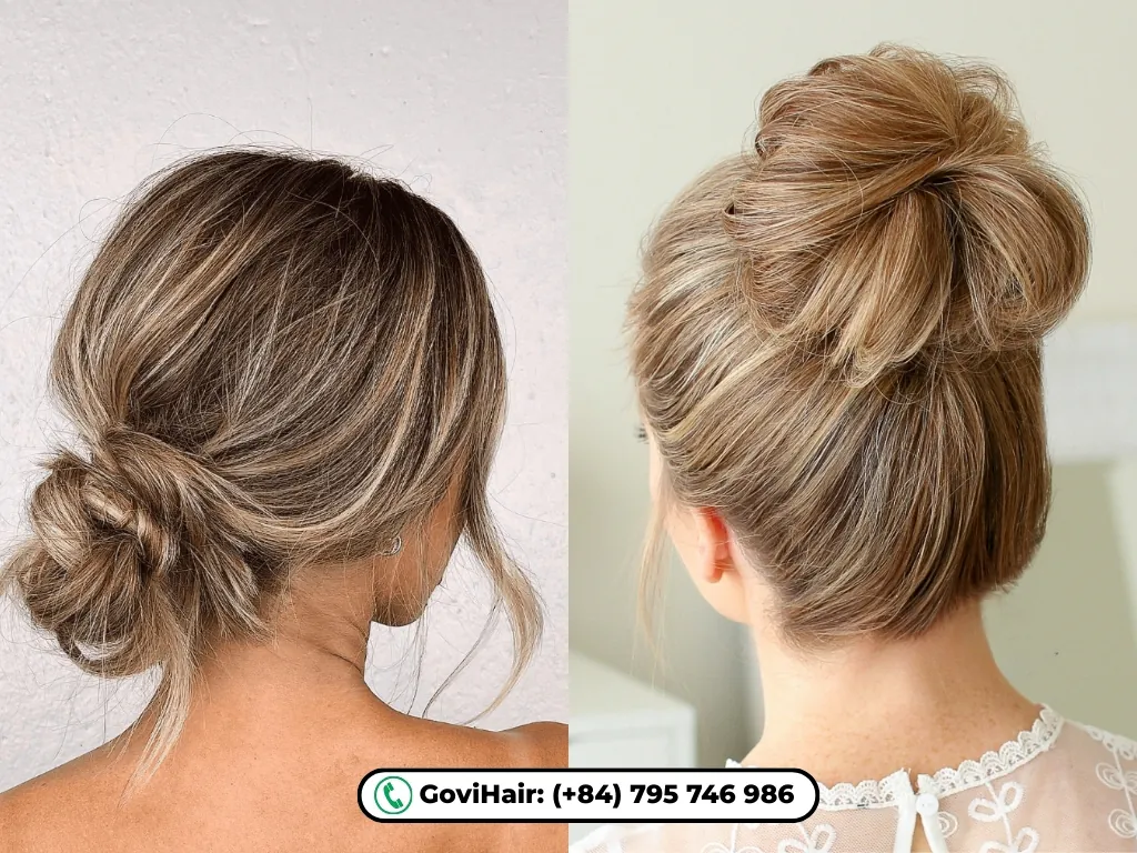 easy hair bun styles for short hair​