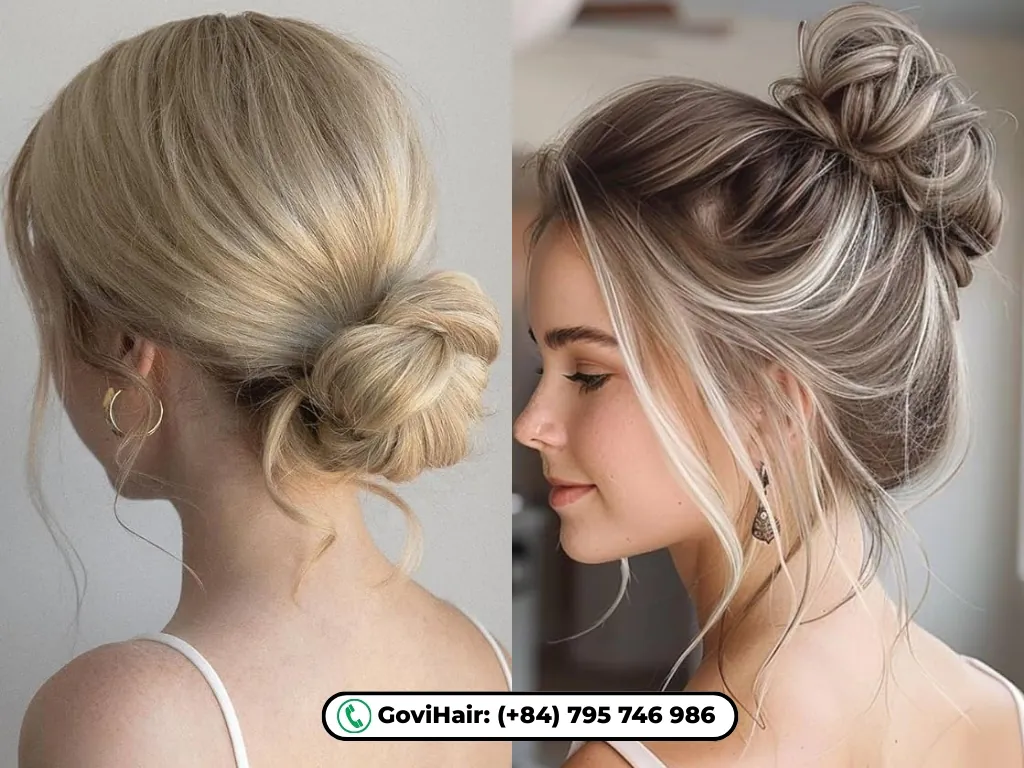 bun styles for short natural hair​