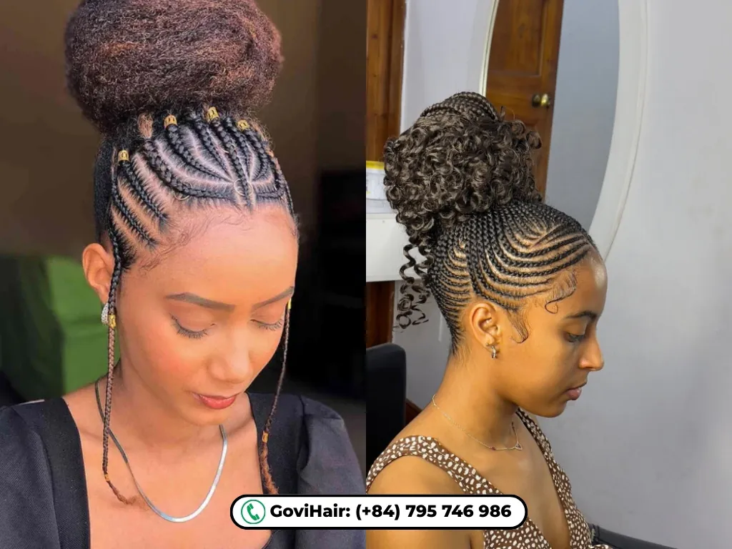 bun styles for short natural hair​