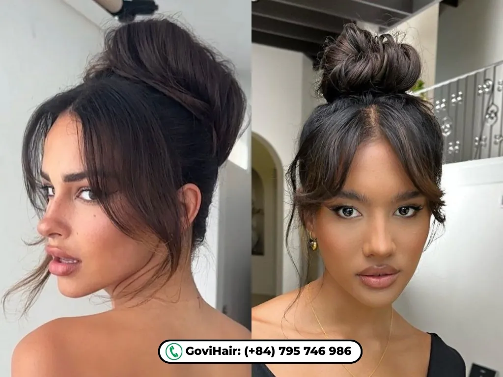 bun styles for short natural hair​