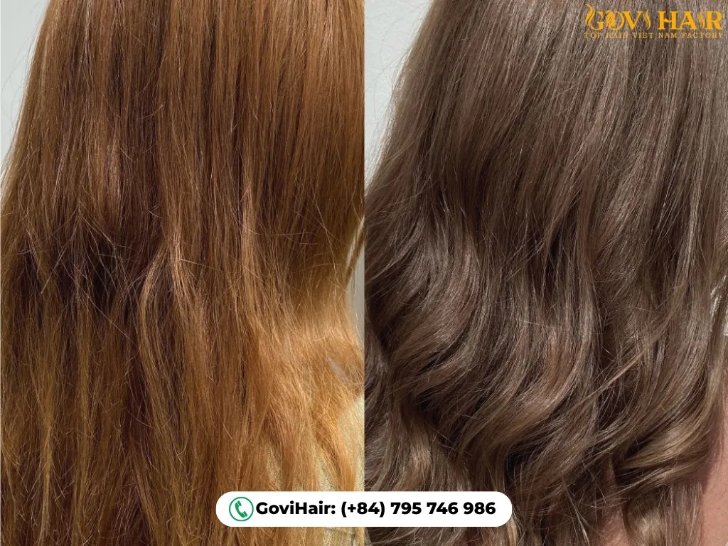 Toner neutralizes brassy orange undertones