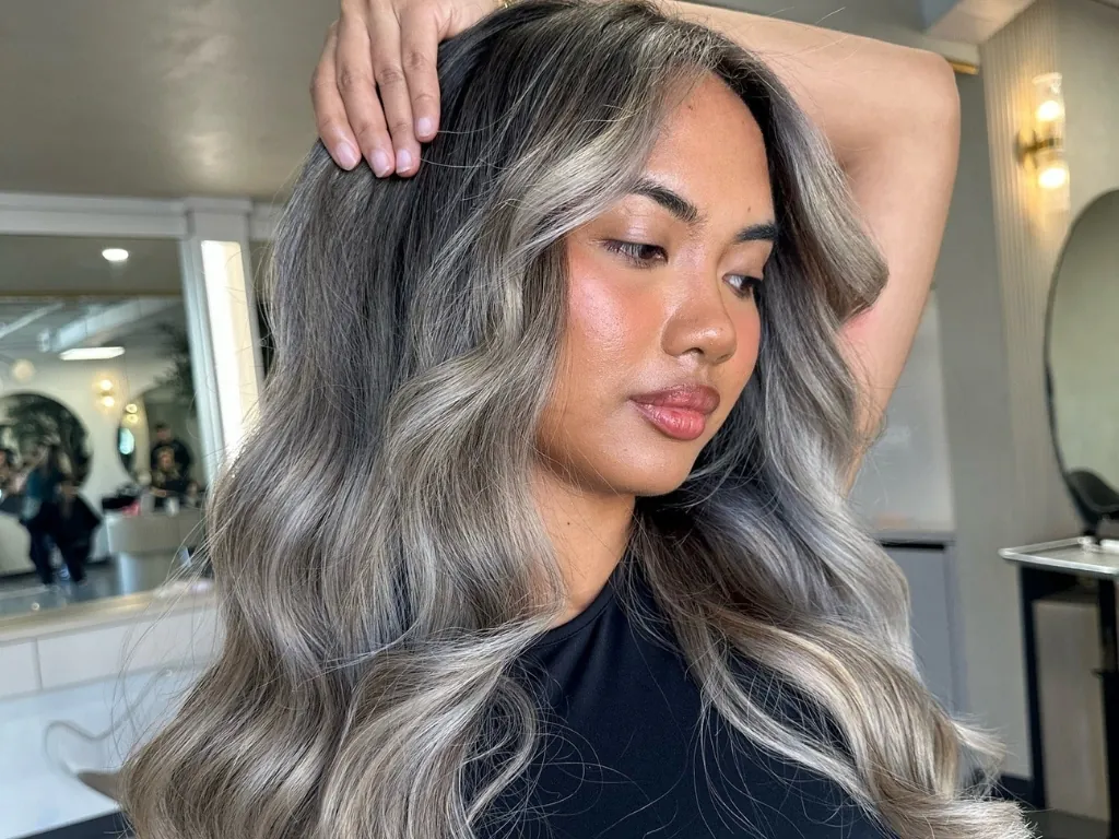 Ash blonde balayage creates lived-in look