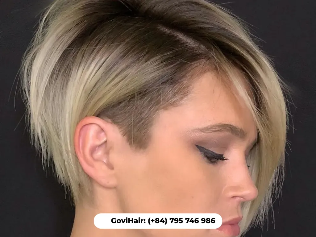 Bob weave with tapered temple detail