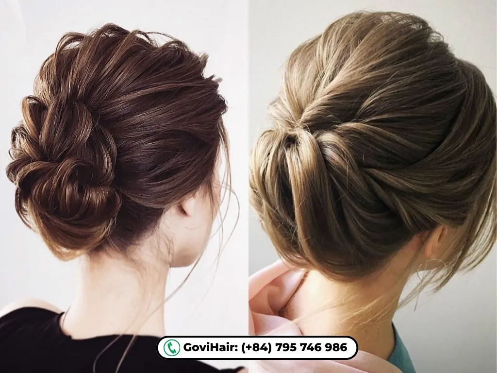 short hair bun styles