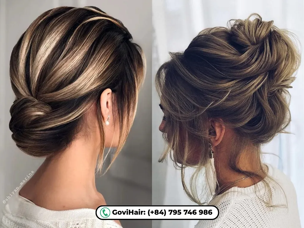 easy hair bun styles for short hair​