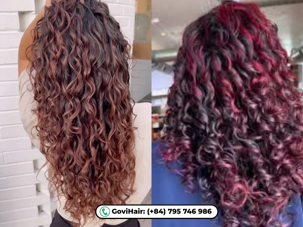 Define bouncy ringlets with lively, popping 3D red effects.