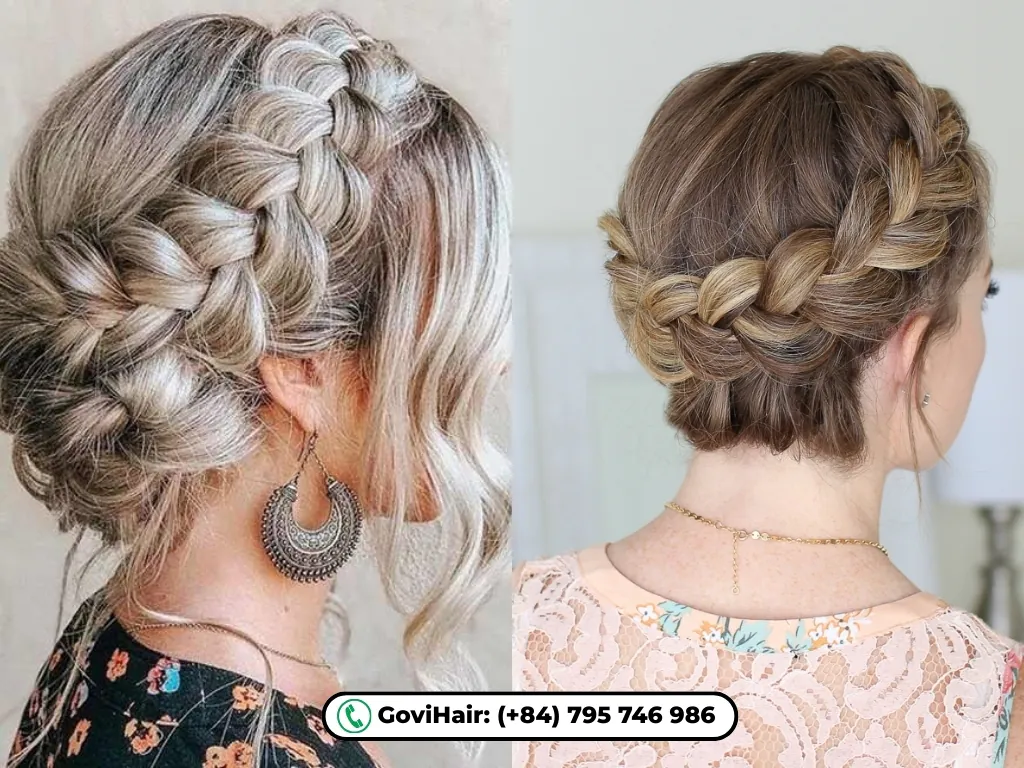 Draw the eye downward and break symmetry with a romantic side braid.