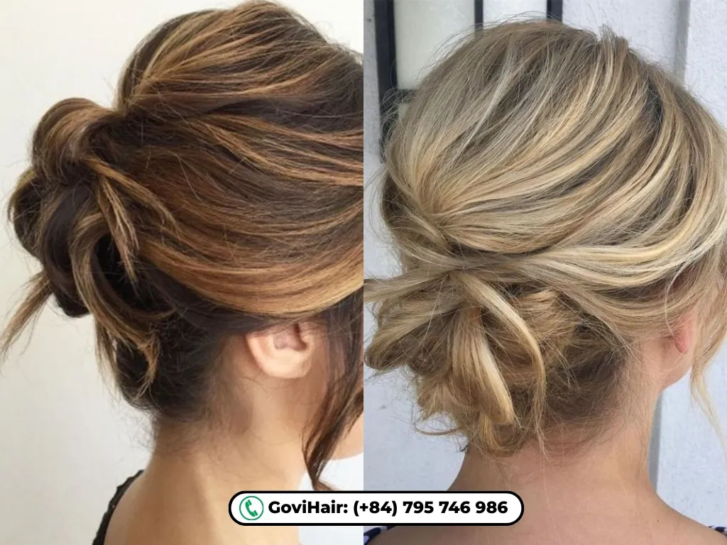 bun styles for short natural hair​
