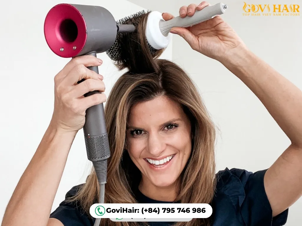 Fringe styling involves blow drying and brushing