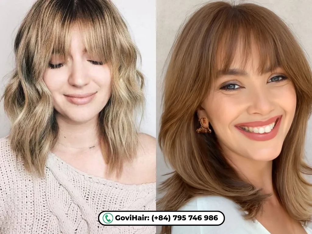 Identify your unique facial structure: broad forehead, high cheekbones, and a tapered chin.