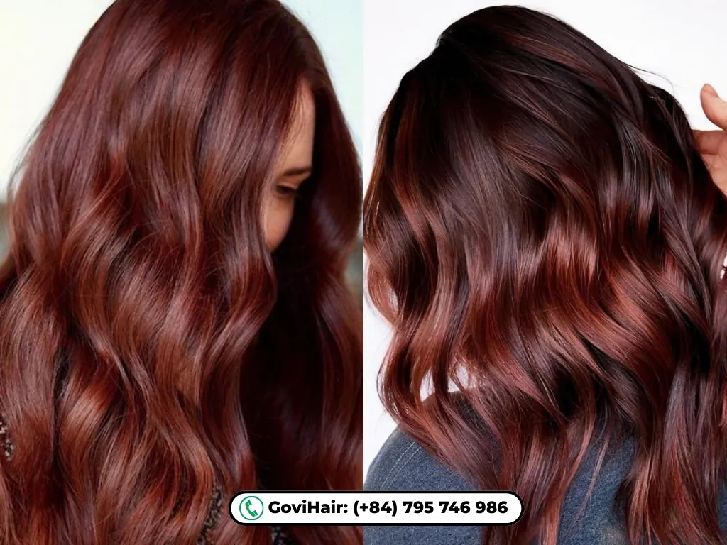 Fiery red tones take center stage for a passionate look.