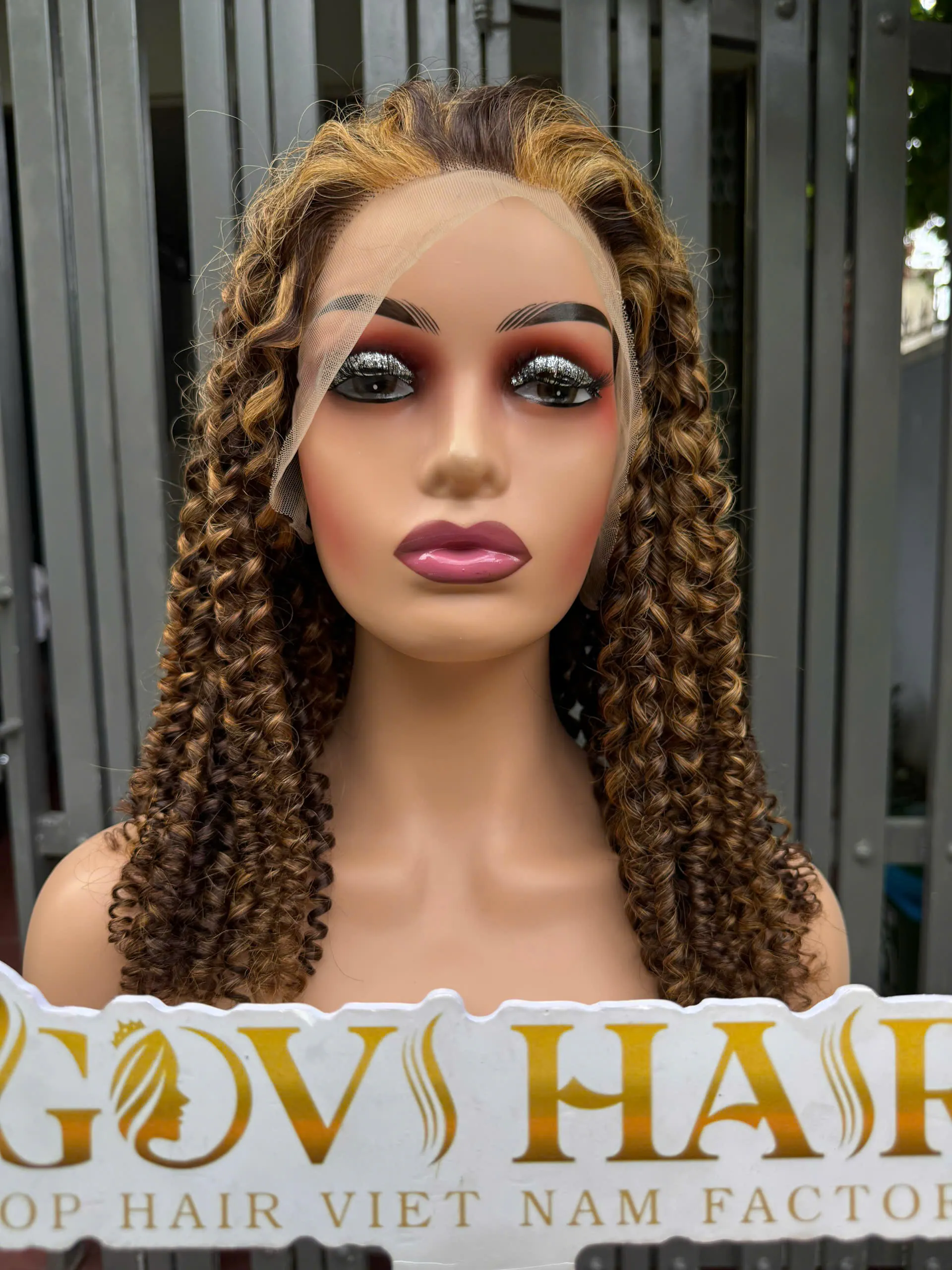 Human Hair Frontal Wigs Lace 13×4 Mix Piano Color