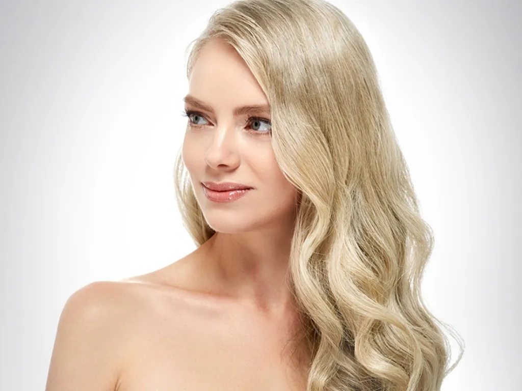 Light beige blonde hair soft creamy tone