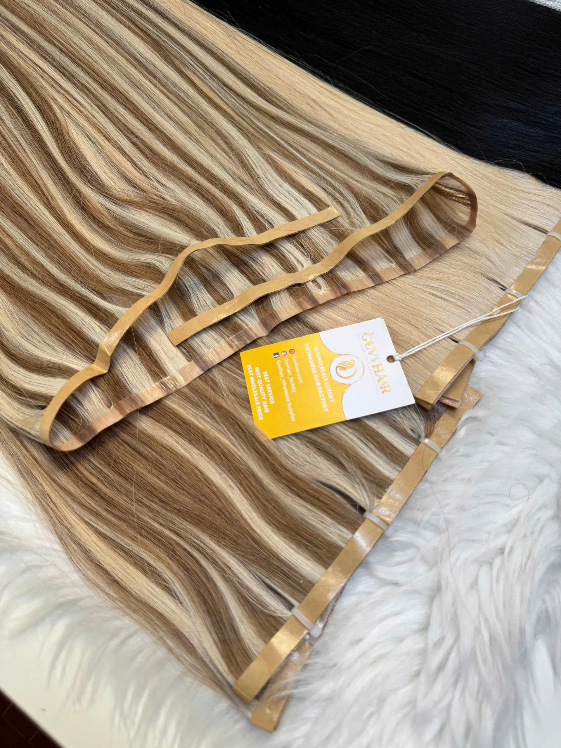 Long Tape In Hair Extensions Mix Piano Color