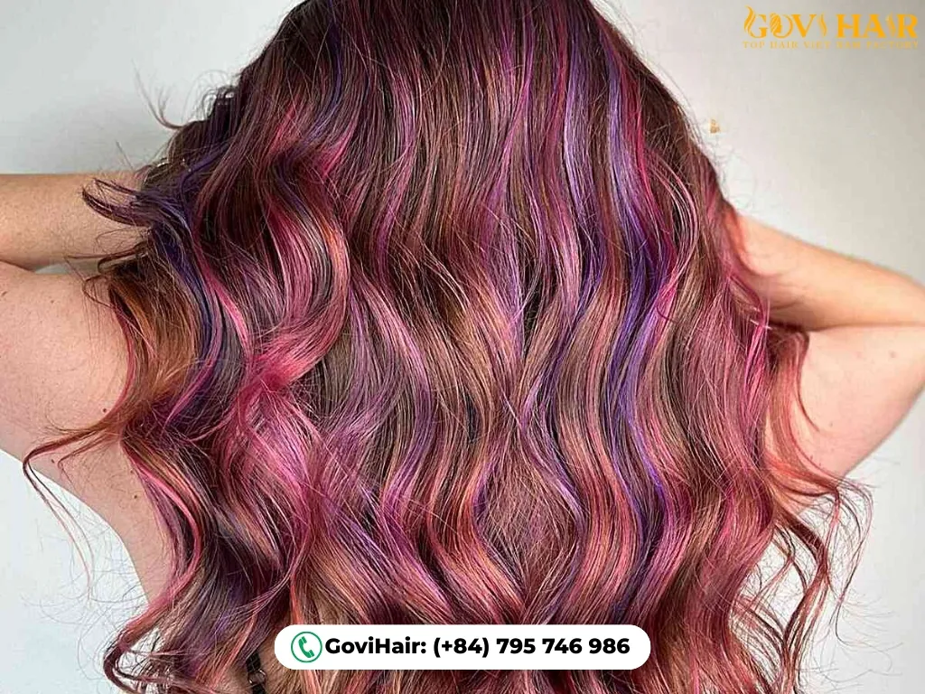 Long waves mermaid-inspired ombre hairstyle