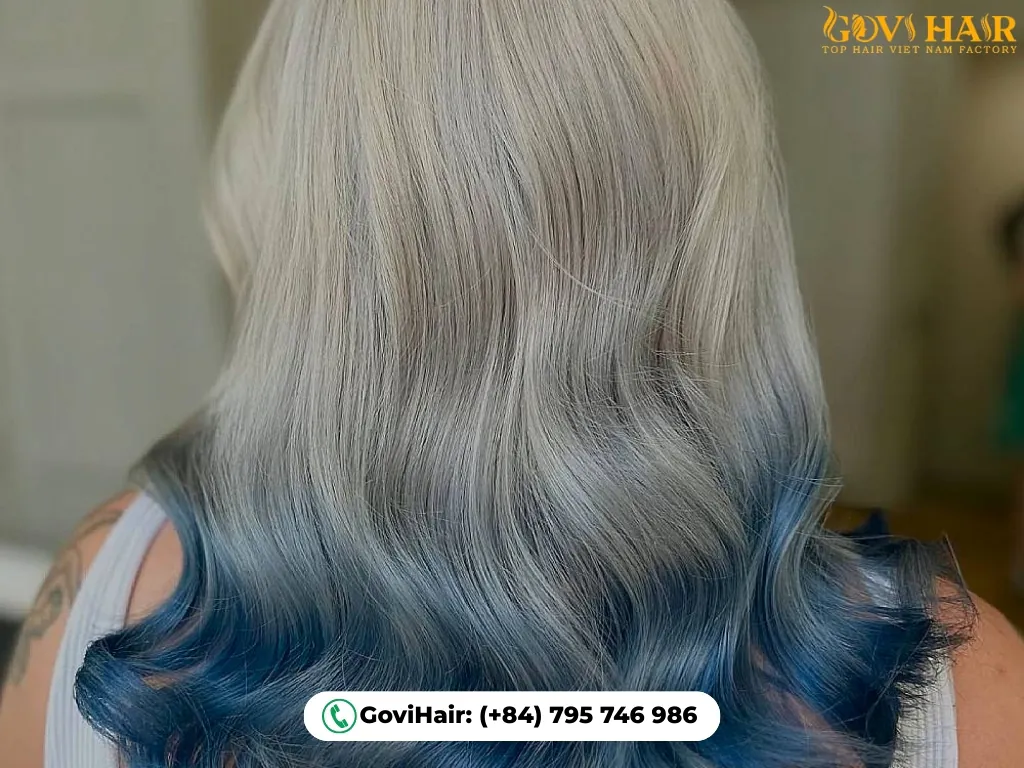 Ocean-inspired aquamarine silver hair