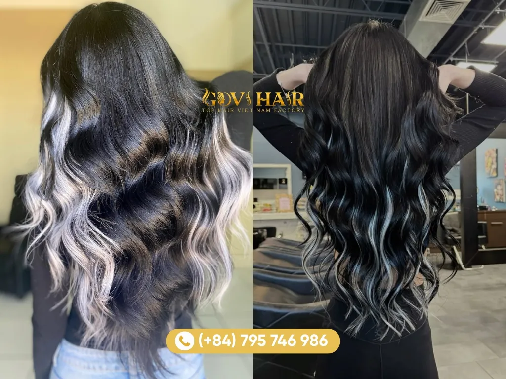 Platinum highlights enhance natural movement and flow