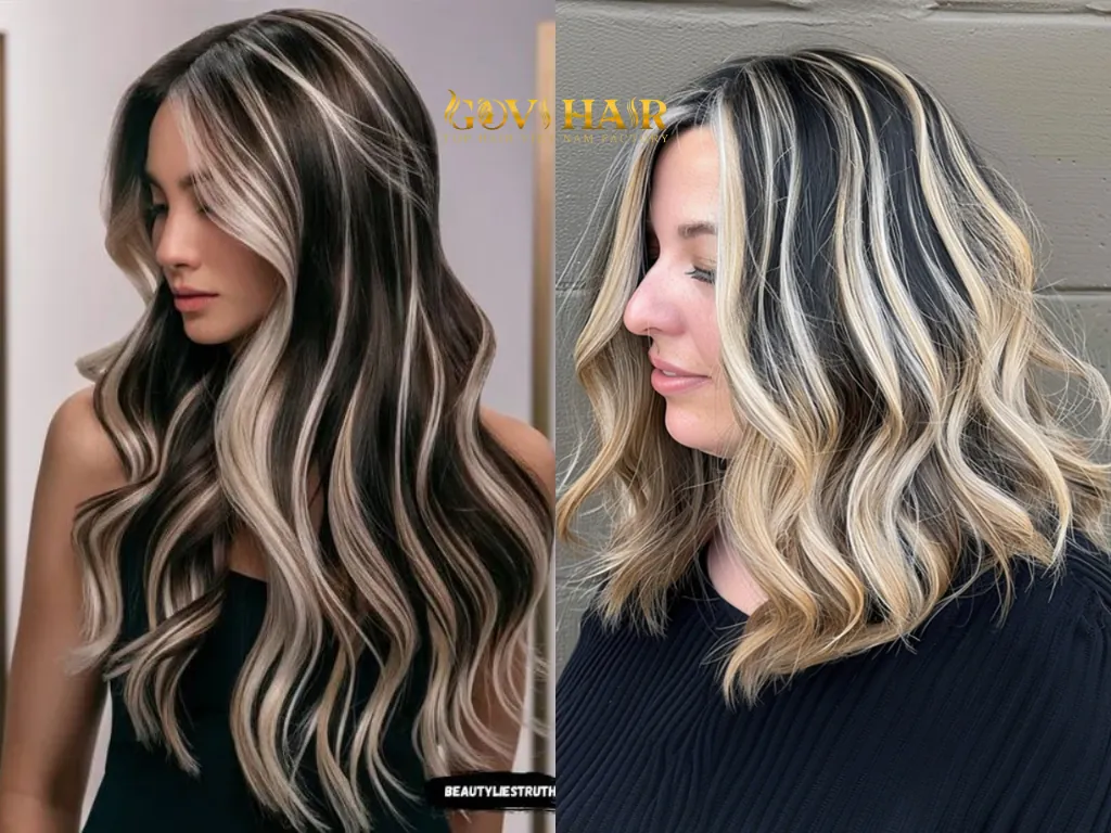 Chunky platinum highlights 