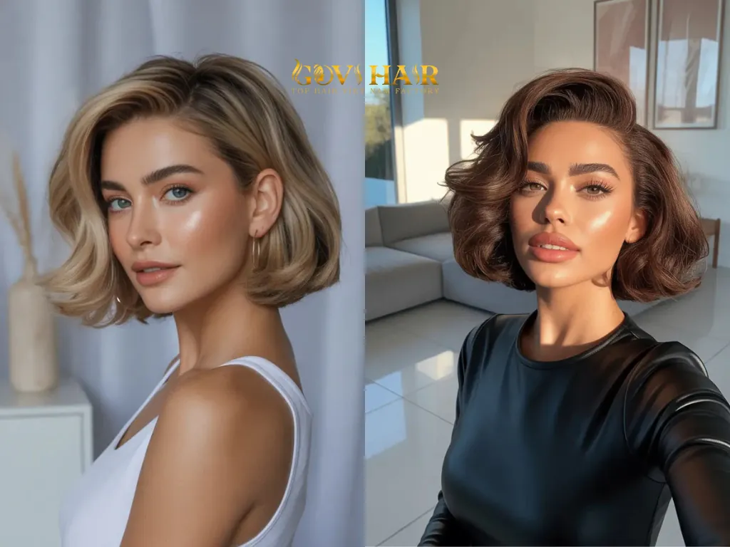 Short Bob With Blonde Hair Color