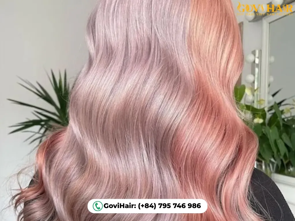 Sophisticated dusty ash pink hairstyle