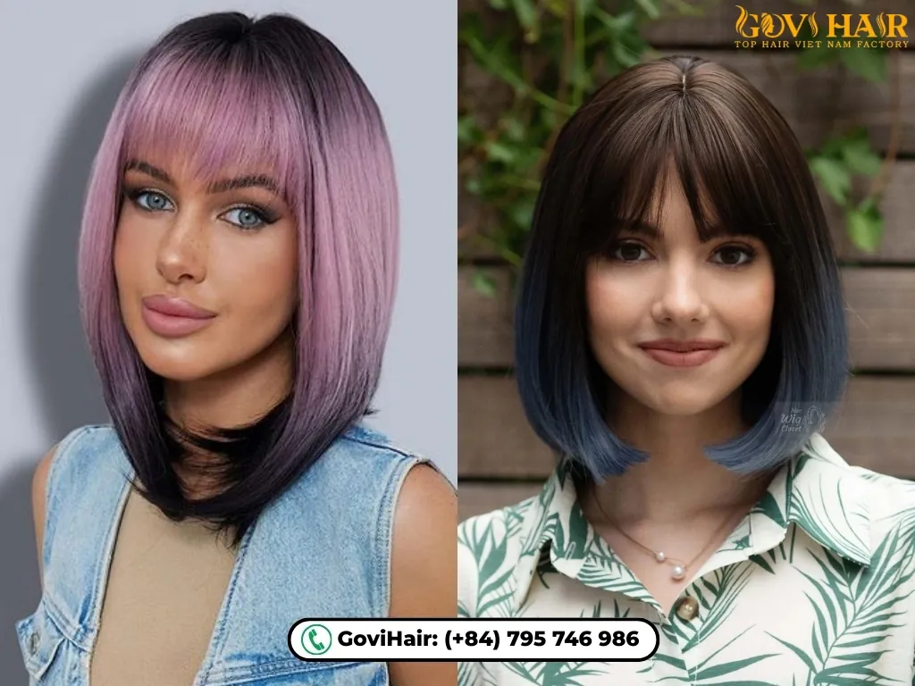 Trendy colored bob weave styles
