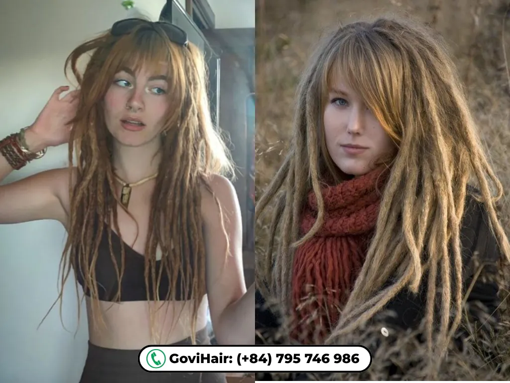 Dreadlocks with bang