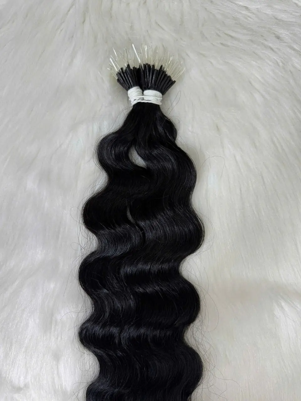 26 Inch Deep Wave Natural Black Color F Tip Hair Extensions 100% Human Hair 3 26 Inch Deep Wave Natural Black Color F Tip Hair Extensions 100% Human Hair