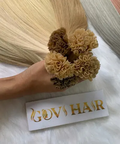 28 Inch Straight #24 Honey Blonde Color U Tip Hair Extensions
