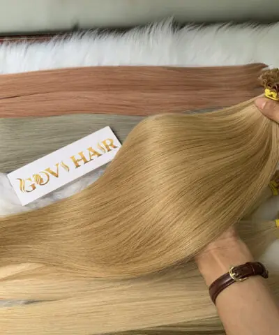 28 Inch Straight #24 Honey Blonde Color U Tip Hair Extensions