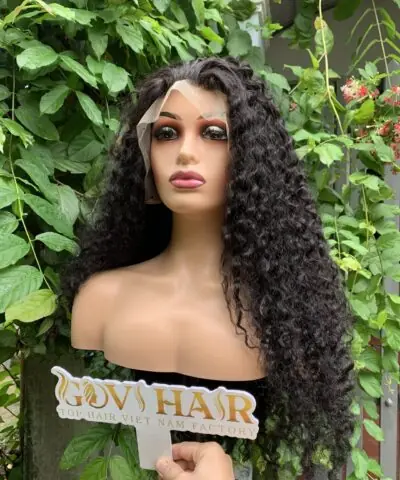 Burmese Curly Human Hair Frontal Wig 13x4 HD Lace 26 Inch