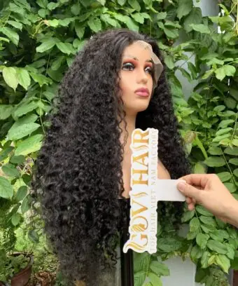 Burmese Curly Human Hair Frontal Wig 13x4 HD Lace 26 Inch 250% Density
