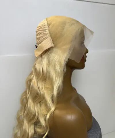 Natural Wave Human Hair Frontal Wig 13x4 HD Lace 28 Inch 250% Density Platinum