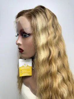 Natural Wavy Human Hair Closure Wig 6x6 HD Lace 26 Inch