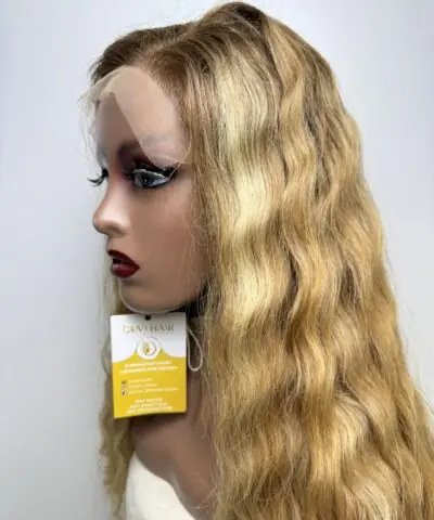 Natural Wavy Human Hair Closure Wig 6x6 HD Lace 26 Inch