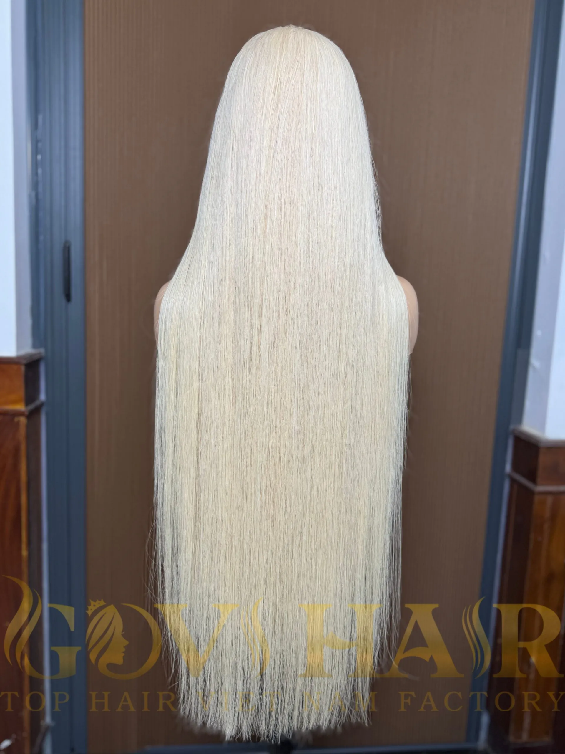 Straight Human Hair Frontal Wig 13x4 HD Lace 28 Inch 180% Density Platinum Color 4 Straight Human Hair Frontal Wig 13x4 HD Lace 28 Inch