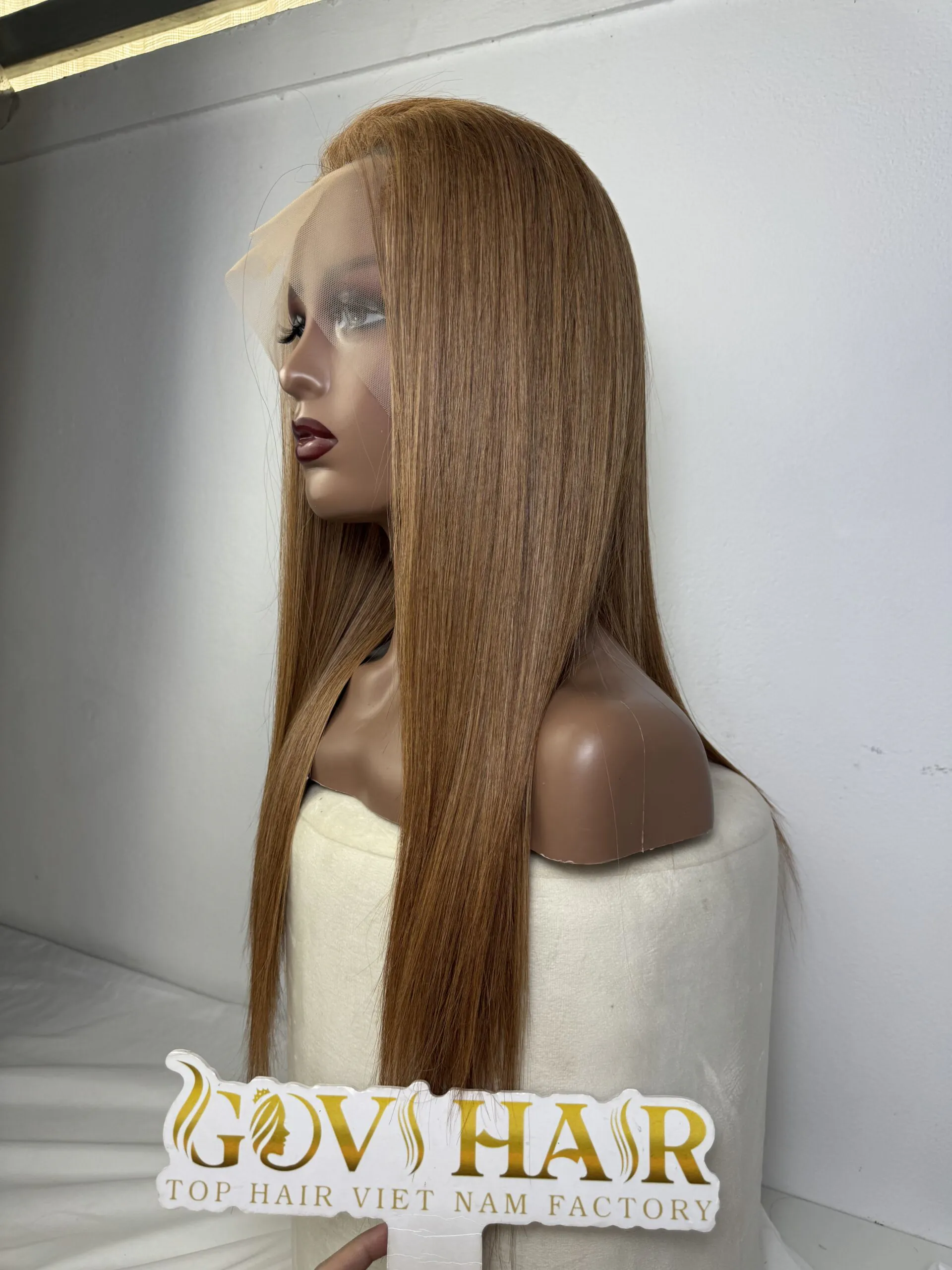 Straight Human Hair Full Lace Wig 22 Inch 250% Density #5 Medium Brown Color