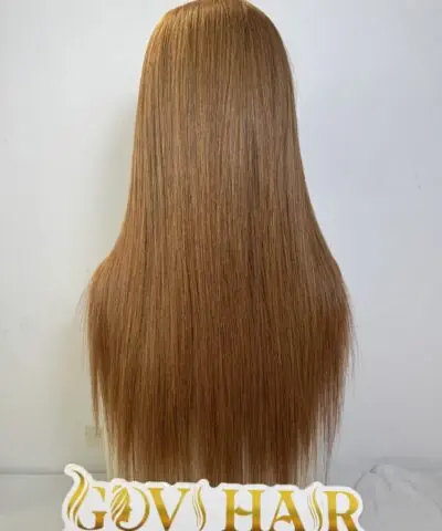 Straight Human Hair Full Lace Wig 22 Inch 250% Density #5 Medium Brown