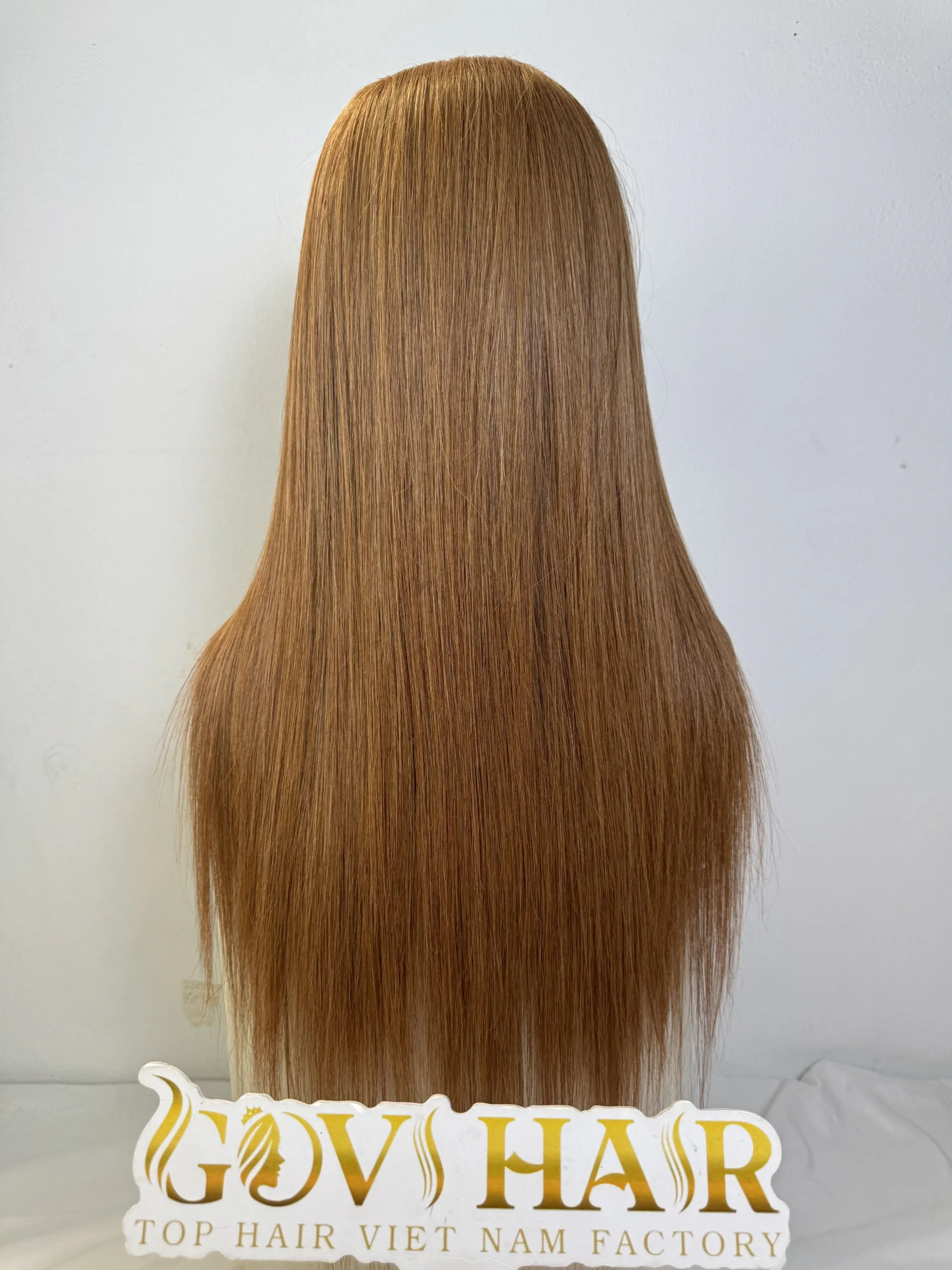 Straight Human Hair Full Lace Wig 22 Inch 250% Density #5 Medium Brown