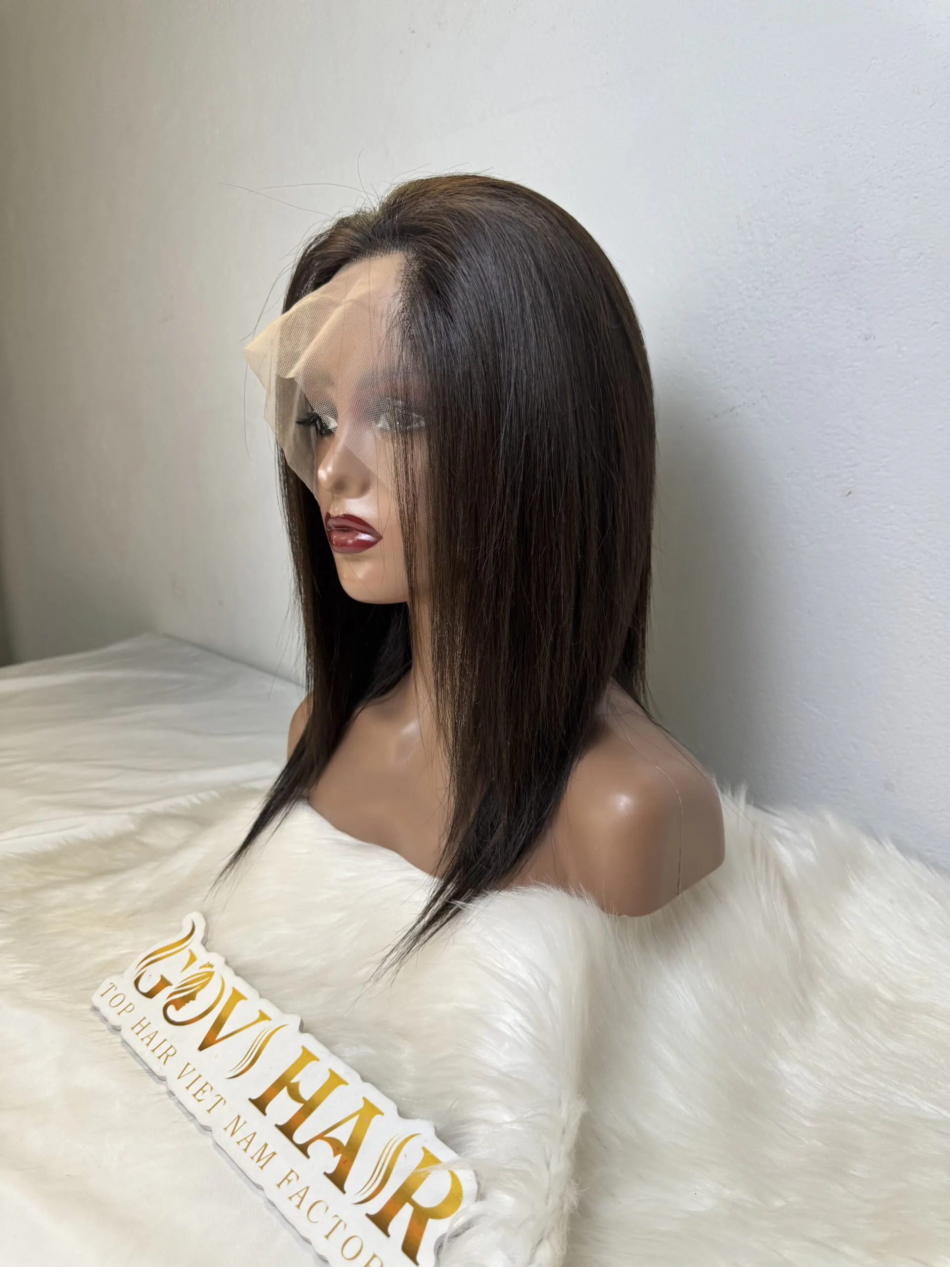 Straight Human Hair Full Lace Wig 26 Inch 180% Density #2 Dark Brown Color 3 Straight Human Hair Full Lace Wig 26 Inch 180% Density #2 Dark Brown