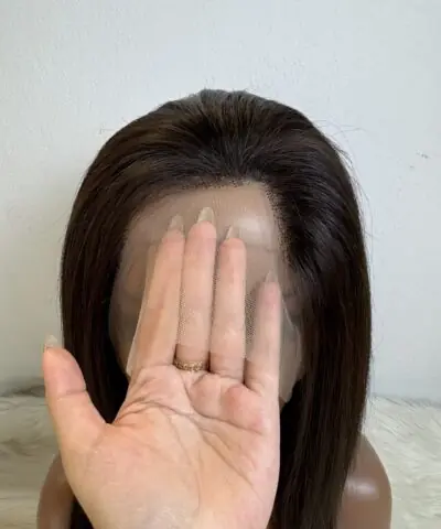 Straight Human Hair Full Lace Wig 26 Inch 180% Density #2 Dark Brown Color 6 Human Hair Full Lace Wig 180% Density
