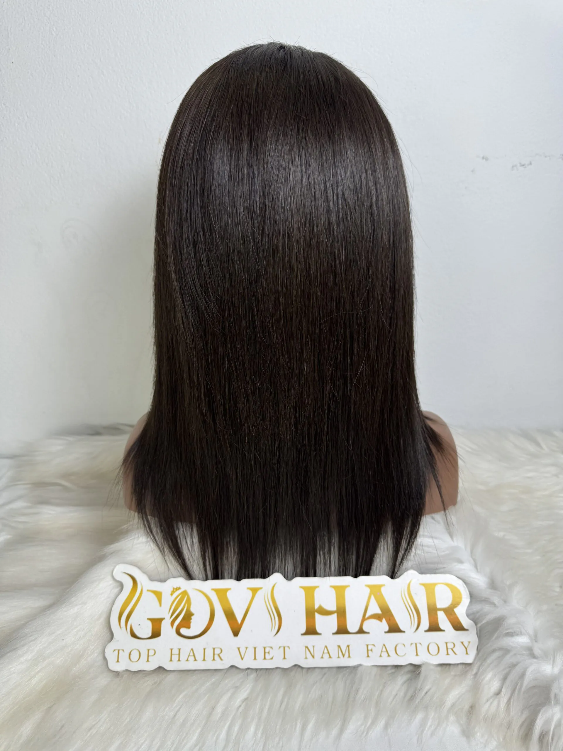 Straight Human Hair Full Lace Wig 26 Inch 180% Density #2 Dark Brown Color 5 Straight Human Hair Full Lace Wig 180% Density