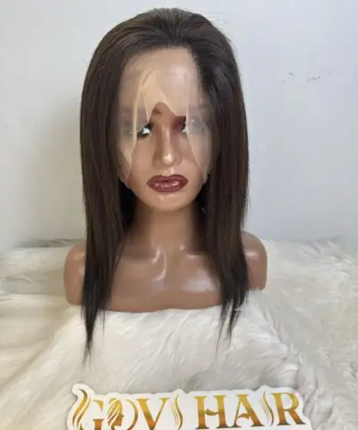 Straight Human Hair Full Lace Wig 26 Inch 180% Density #2 Dark Brown Color