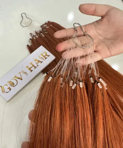 Straight #350 Ginger Copper H6 Feather Hair Extensions