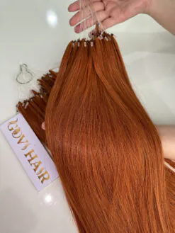 24 Inch Straight #350 Ginger Copper H6 Feather Hair Extensions