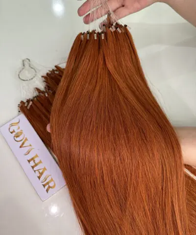24 Inch Straight #350 Ginger Copper H6 Feather Hair Extensions