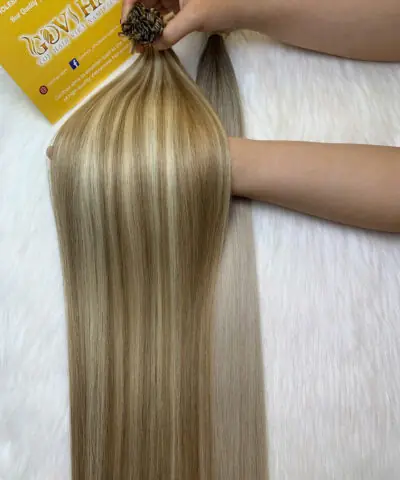Straight Viking Blonde Color Flat Tip Hair Extensions
